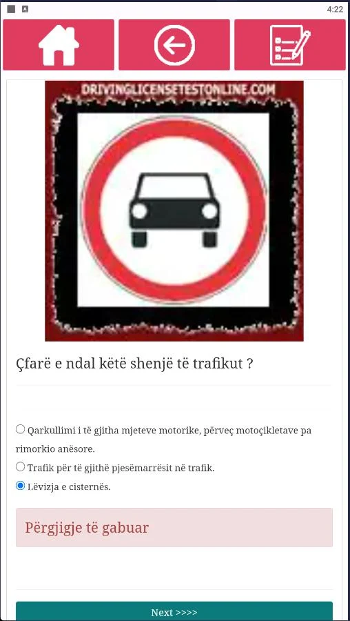Testi Lejes Drejtimit Shqipëri screenshot